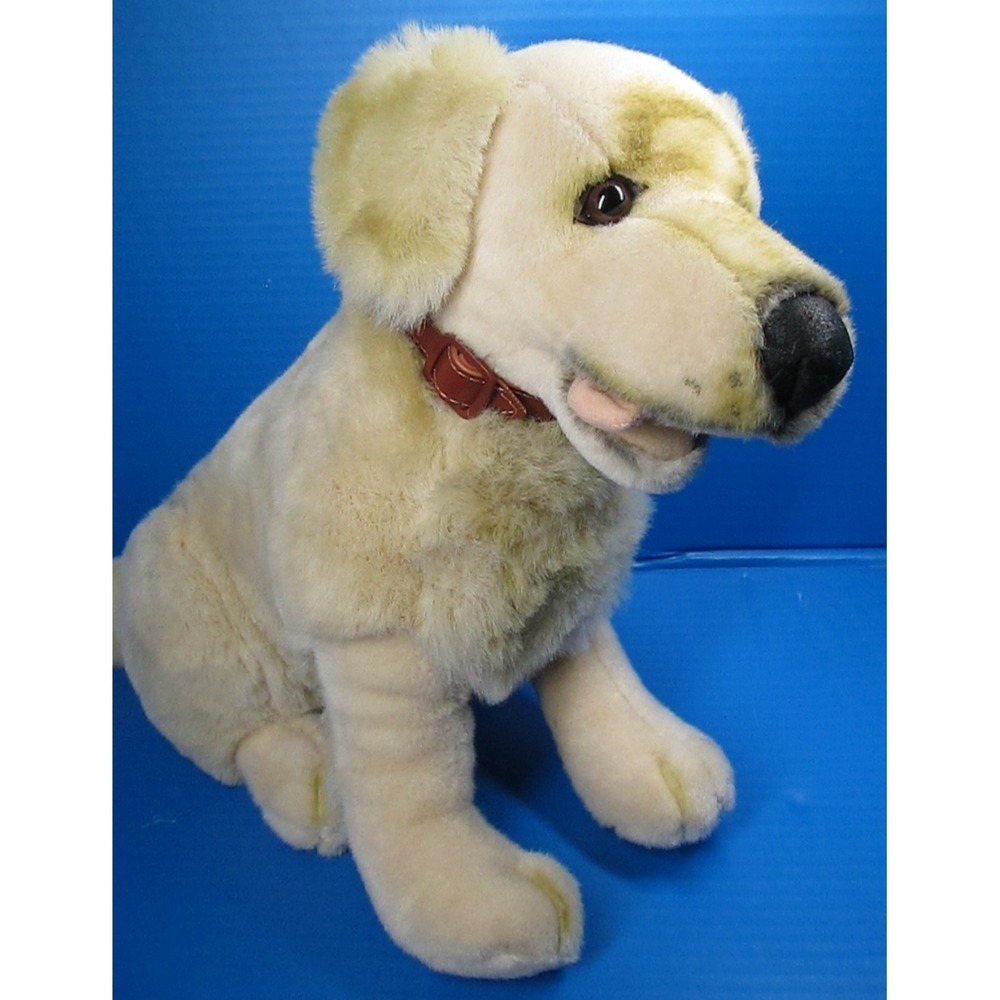 FAO Schwarz Golden Retriever Yellow Labrador Puppy Dog Stuffed Plush Animal 16"